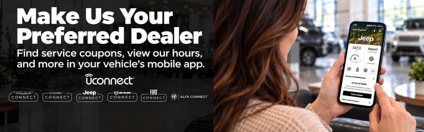 uconnect® make us your preferred dealer | I-5 Chrysler Jeep Dodge Ram Fiat in Chehalis WA