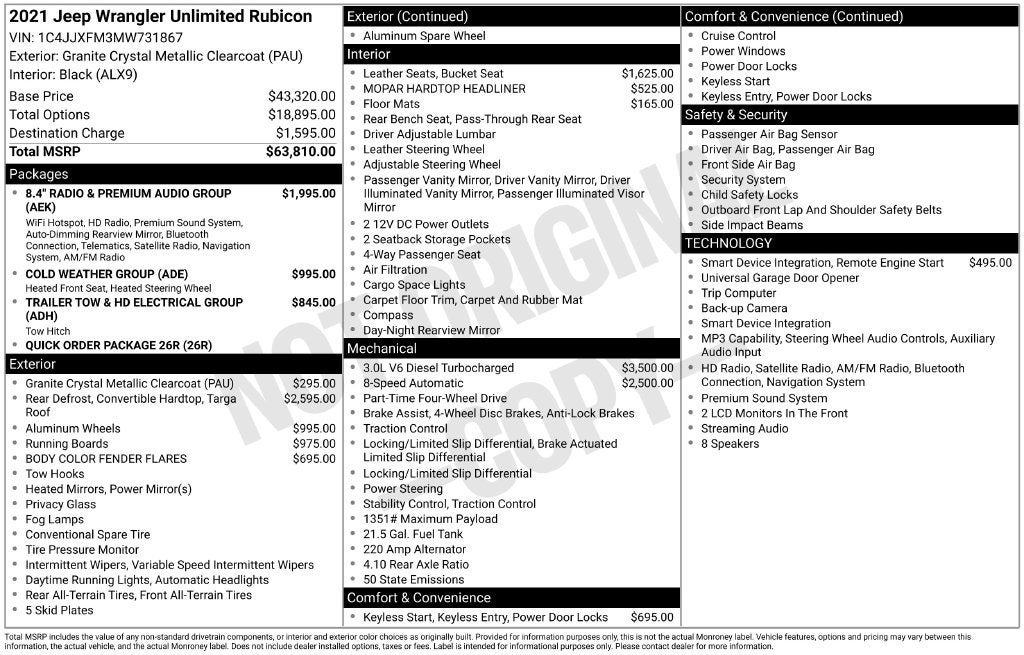 2021 Jeep Wrangler Unlimited Rubicon