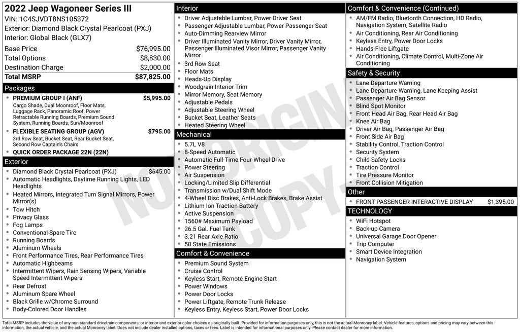 2022 Jeep Wagoneer Series III 4x4