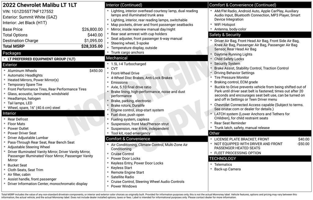 2022 Chevrolet Malibu LT