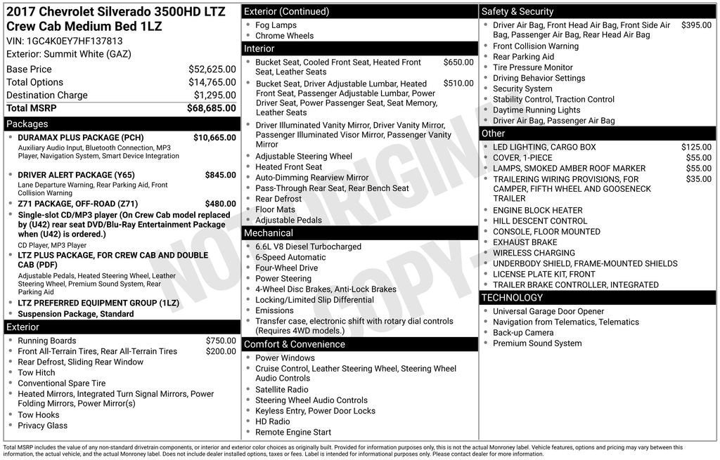 2017 Chevrolet Silverado 3500 HD LTZ
