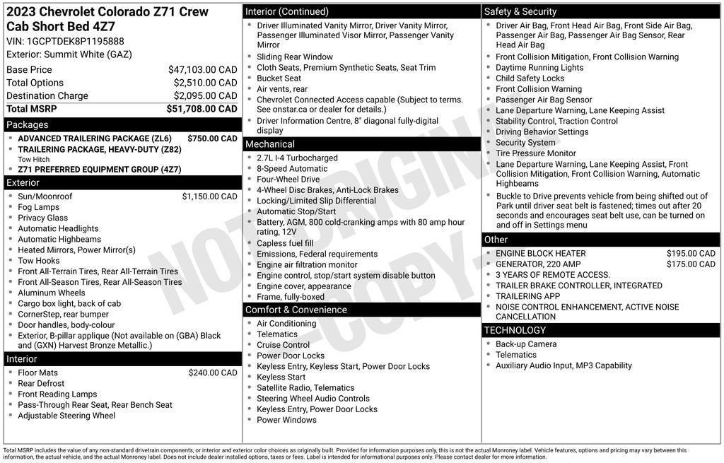 2023 Chevrolet Colorado Z71