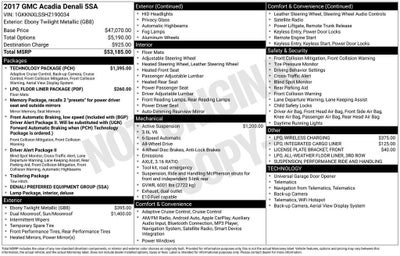 2017 GMC Acadia Denali