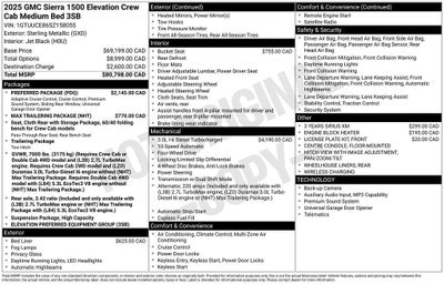 2025 GMC Sierra 1500 Elevation