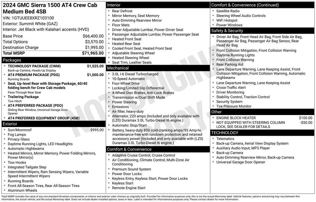2024 GMC Sierra 1500 AT4