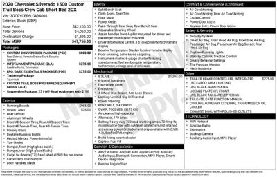 2020 Chevrolet Silverado 1500 Custom Trail Boss