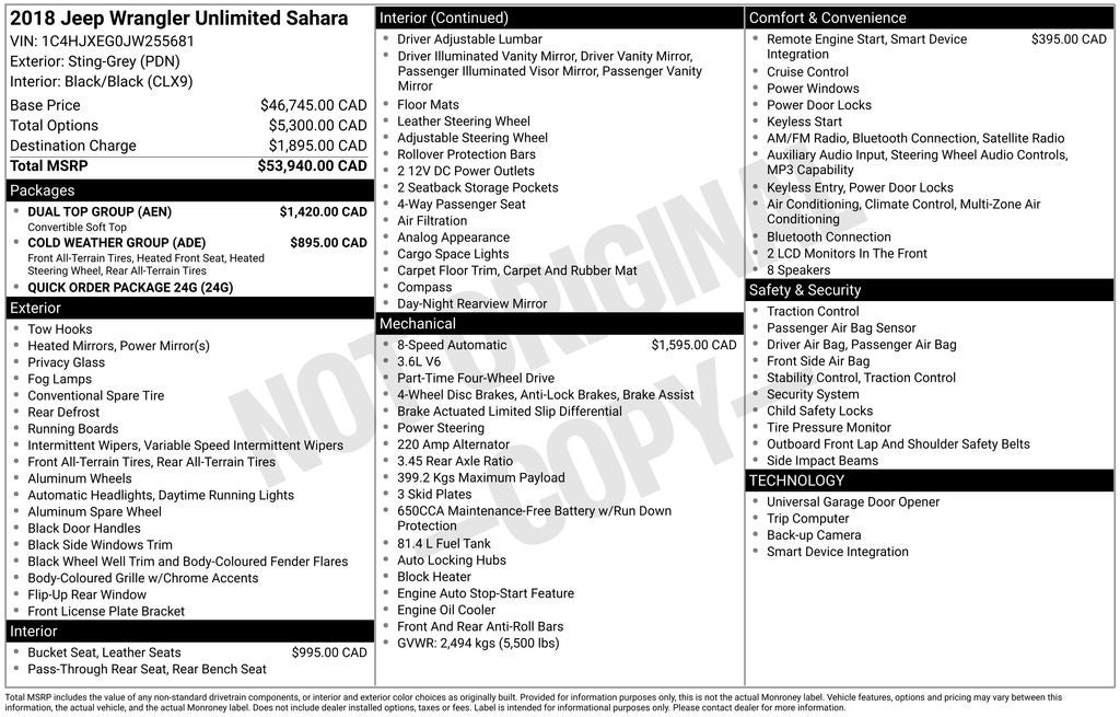 2018 Jeep Wrangler Unlimited Sahara