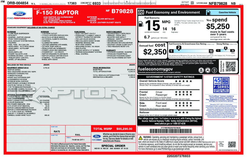 2022 Ford F-150 Raptor