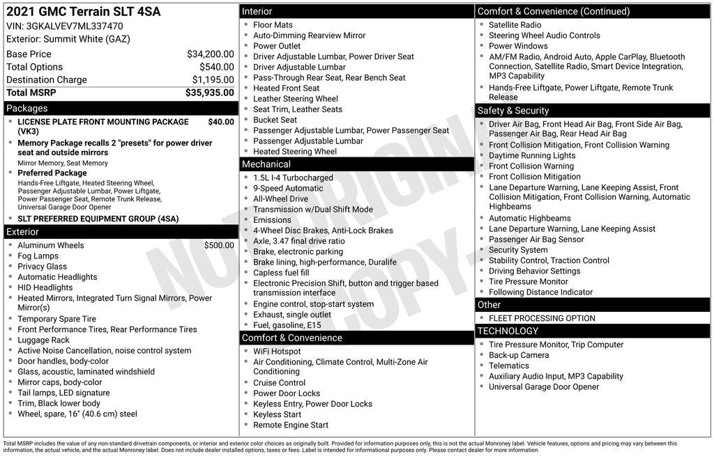 2021 GMC Terrain SLT