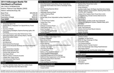 2014 Volkswagen Beetle 2.0 TDI