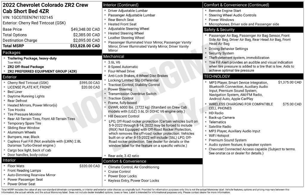 2022 Chevrolet Colorado 4WD ZR2