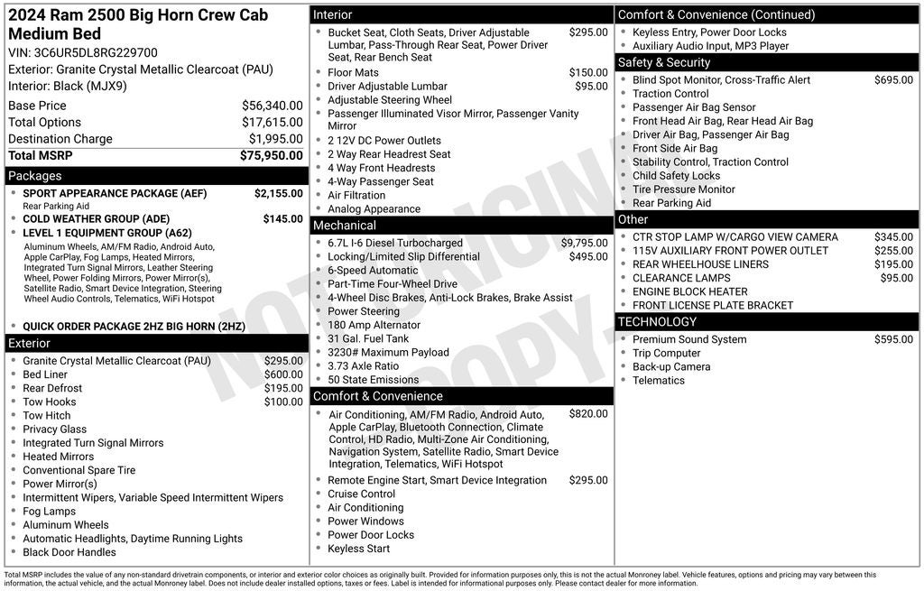 2024 RAM 2500 Big Horn