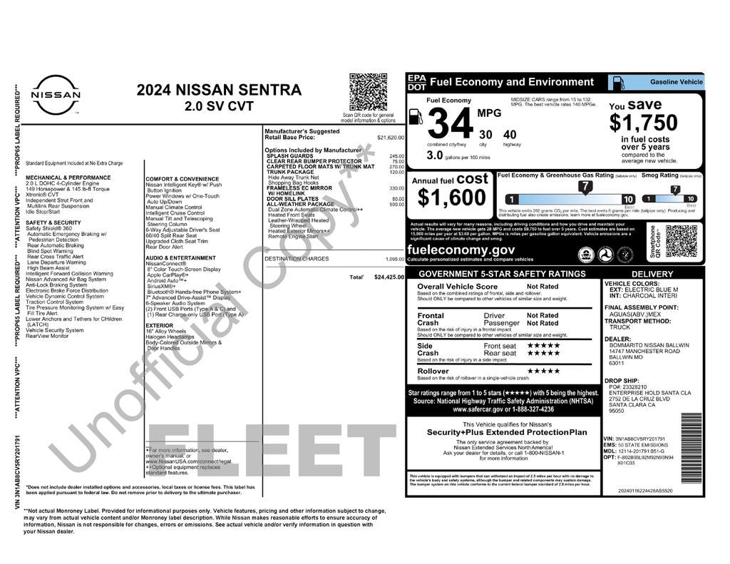 2024 Nissan Sentra SV