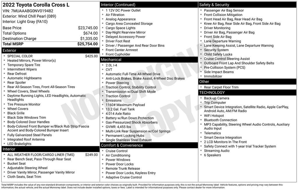 2022 Toyota Corolla Cross L
