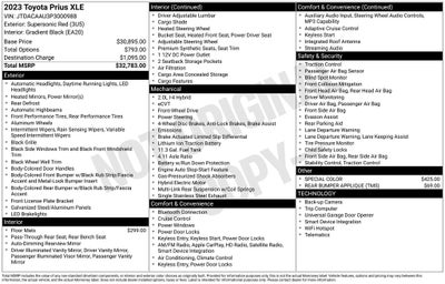 2023 Toyota Prius XLE