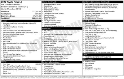 2022 Toyota Prius LE AWD-e