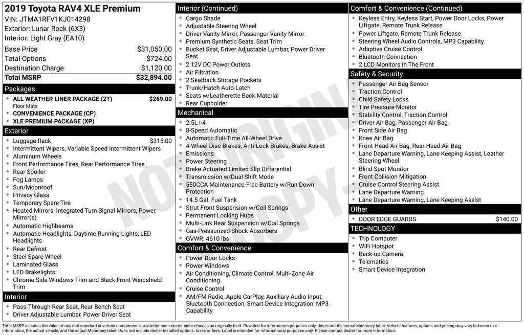 2019 Toyota RAV4 XLE Premium