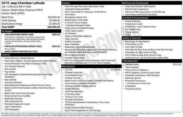 2019 Jeep Cherokee Latitude FWD