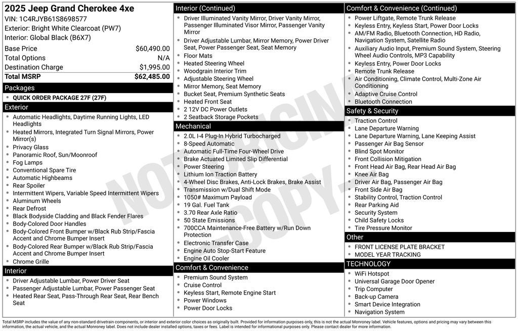 2025 Jeep Grand Cherokee 4xe GRAND CHEROKEE 4xe