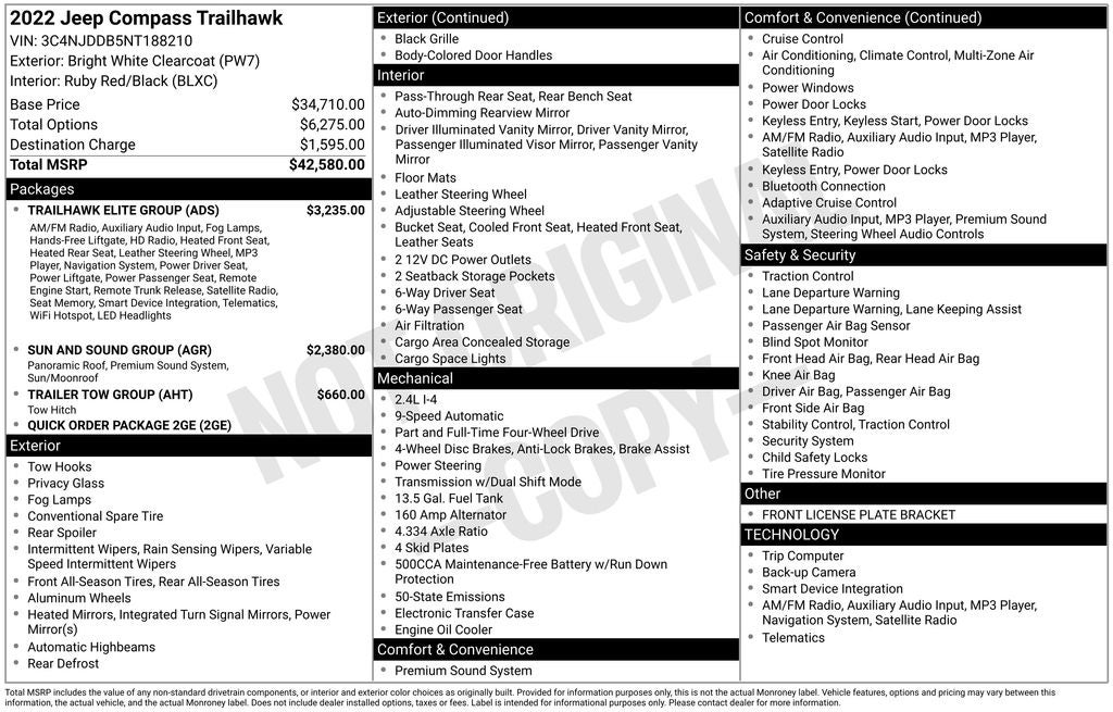 2022 Jeep Compass Trailhawk 4x4