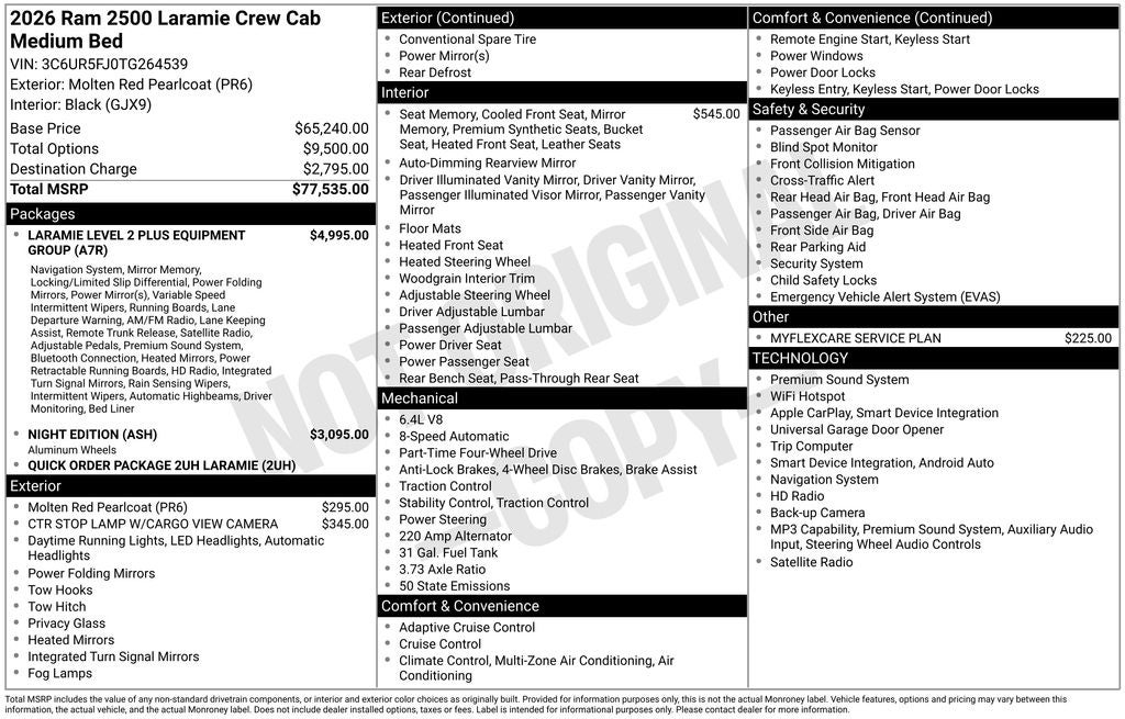 2026 RAM 2500 Laramie Crew Cab 4x4 6'4' Box