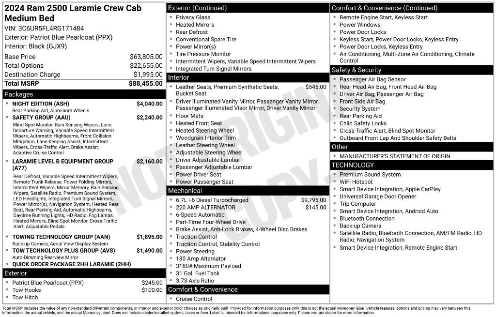 2024 RAM 2500 Laramie