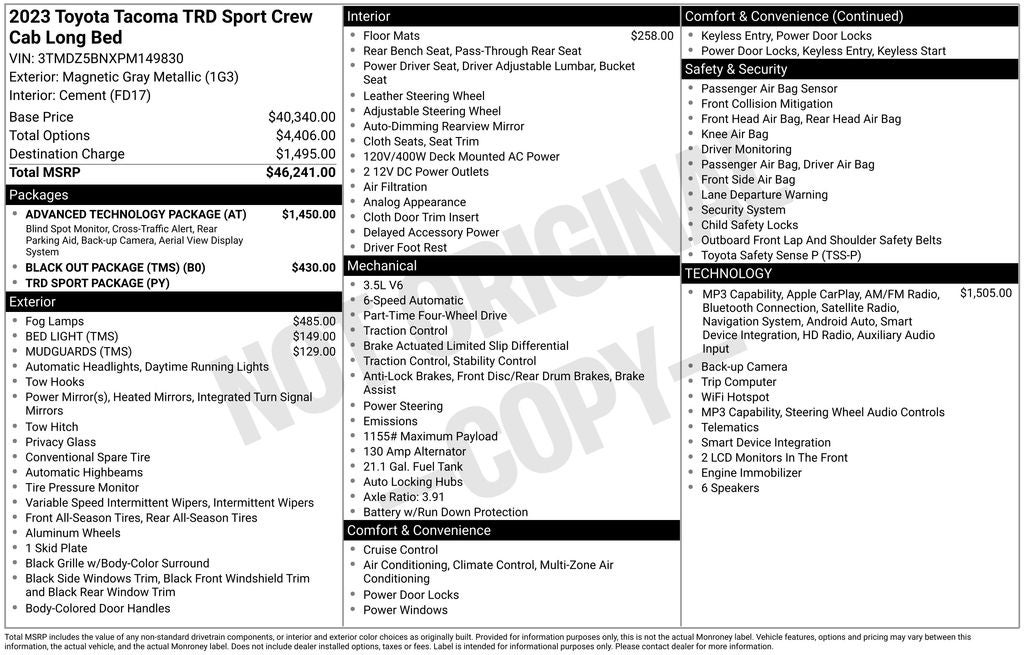 2023 Toyota Tacoma TRD Sport