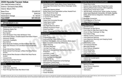 2020 Hyundai Tucson Value