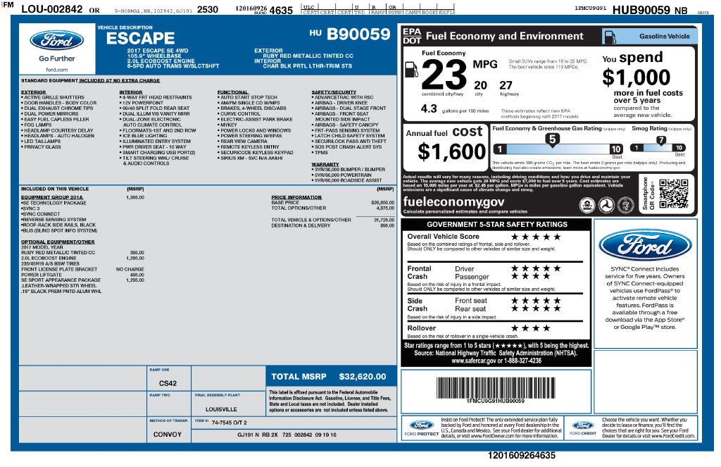 2017 Ford Escape SE