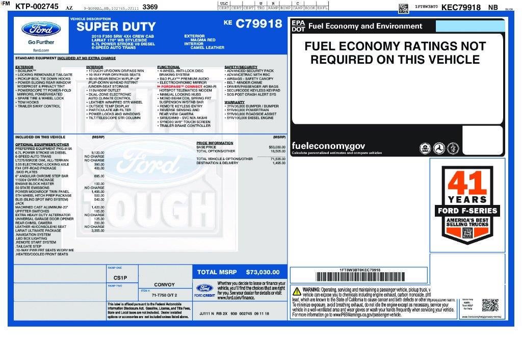 2019 Ford Super Duty F-350 Lariat