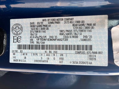 2022 Ford F-150 Tremor
