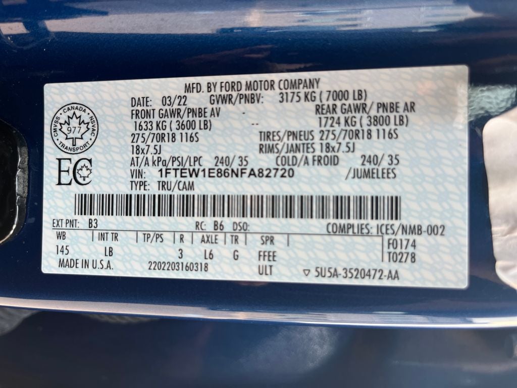 2022 Ford F-150 Tremor