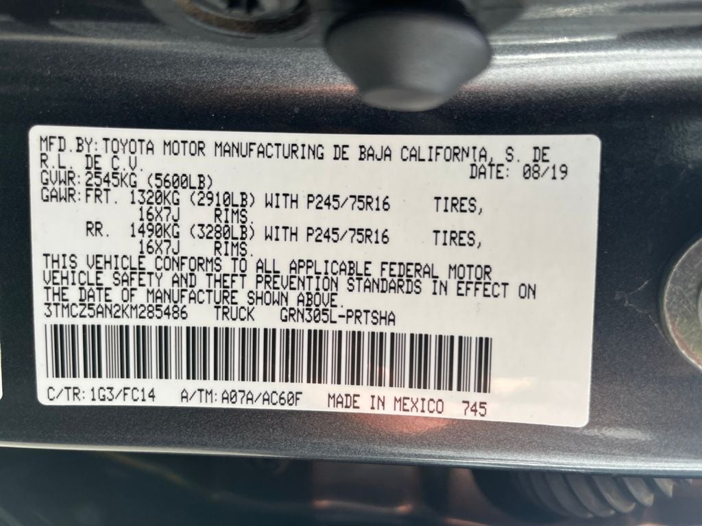 2019 Toyota Tacoma SR5 V6