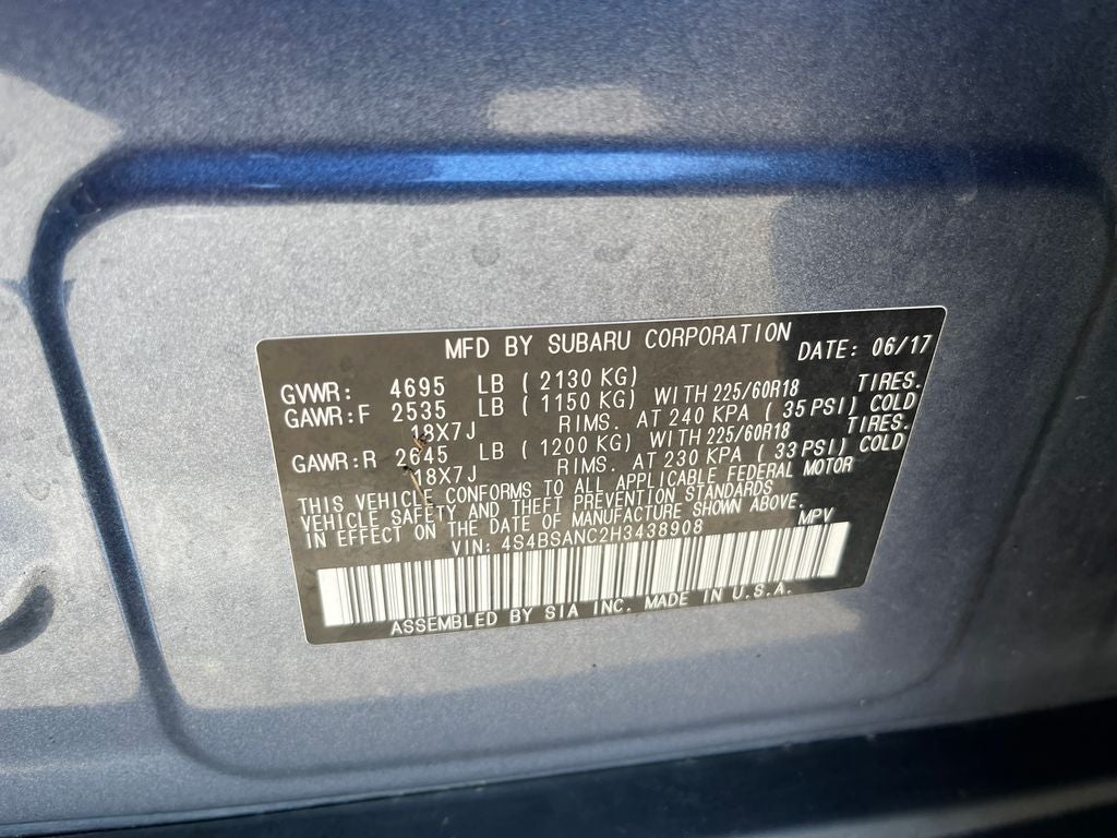 2017 Subaru Outback 2.5i Limited