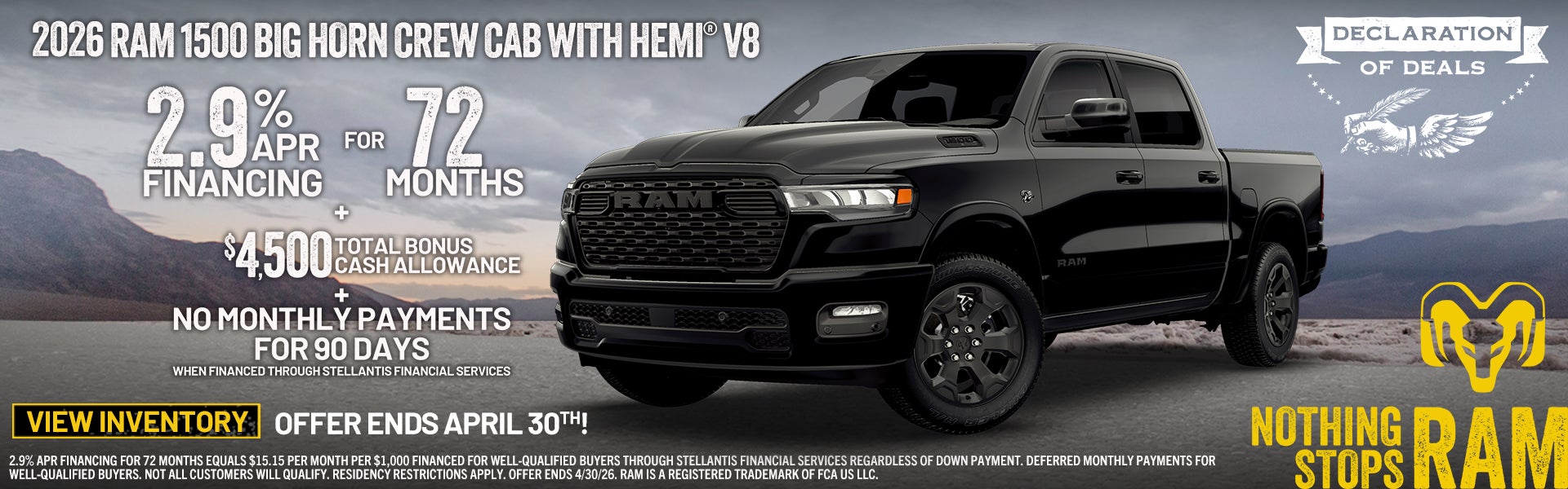 2026 RAM 1500 April Promo