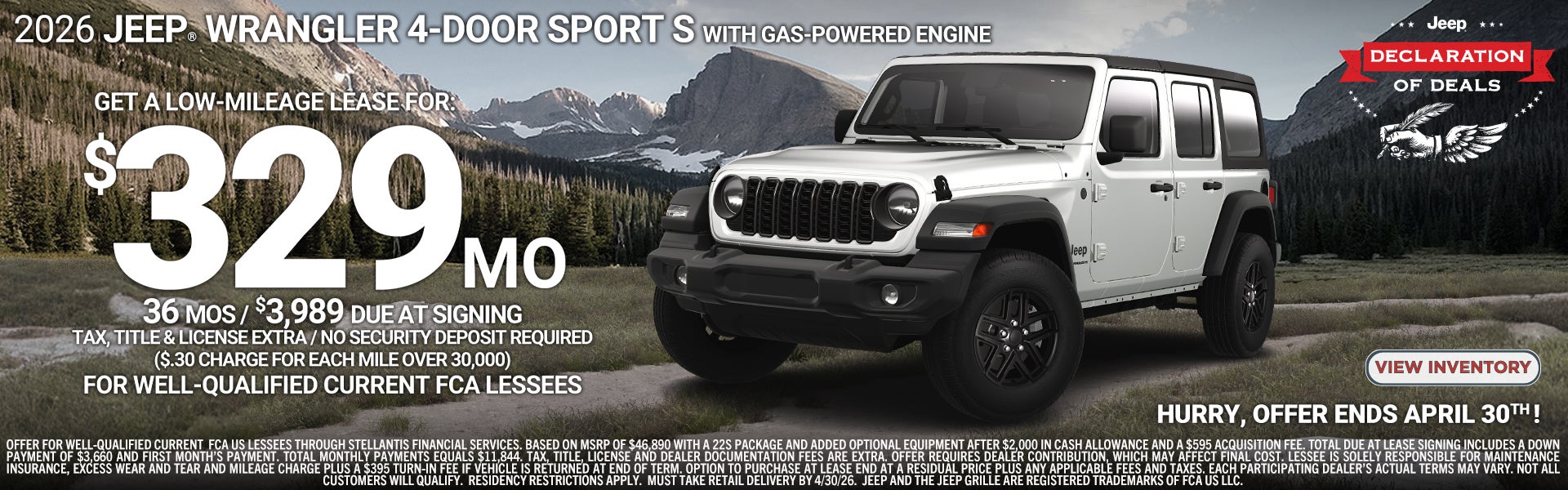 2026 Wrangler April Promo