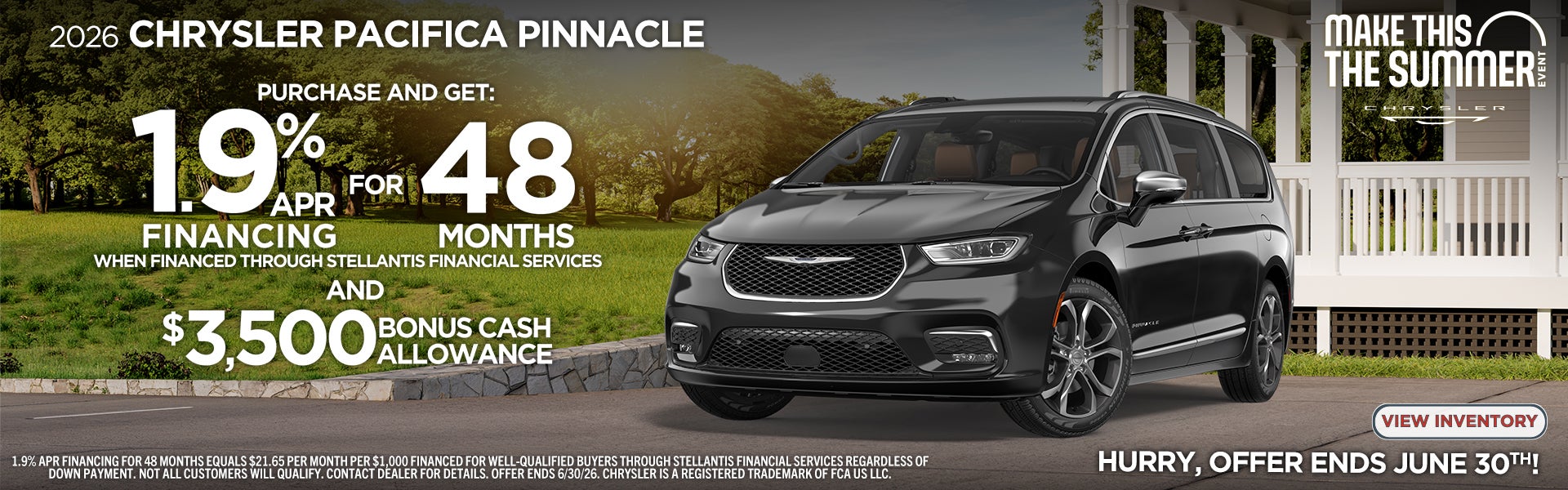 chyrsler pacifica june 2026 incentives