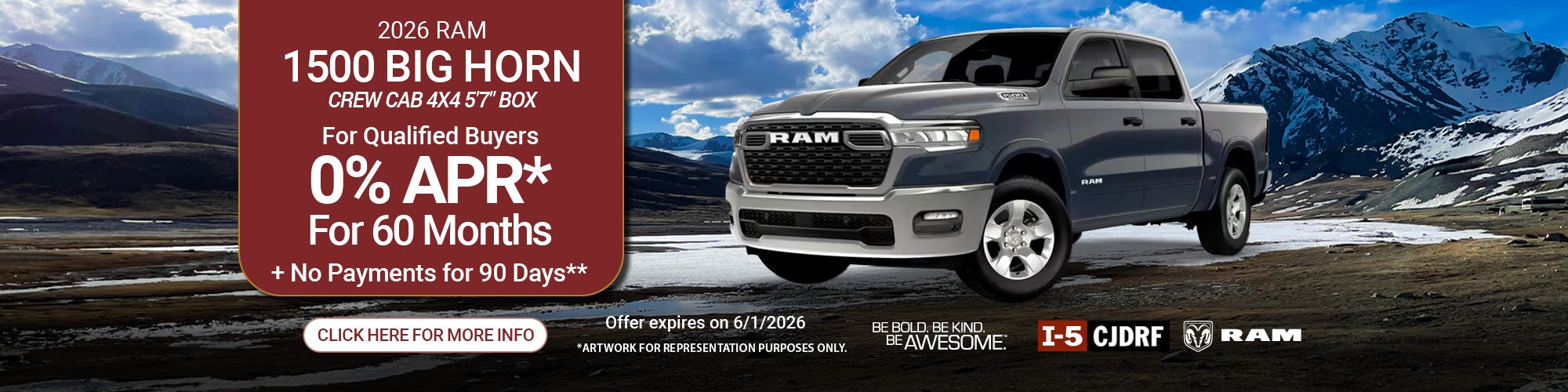 Ram big horn grand cherokee may 2026 APR special